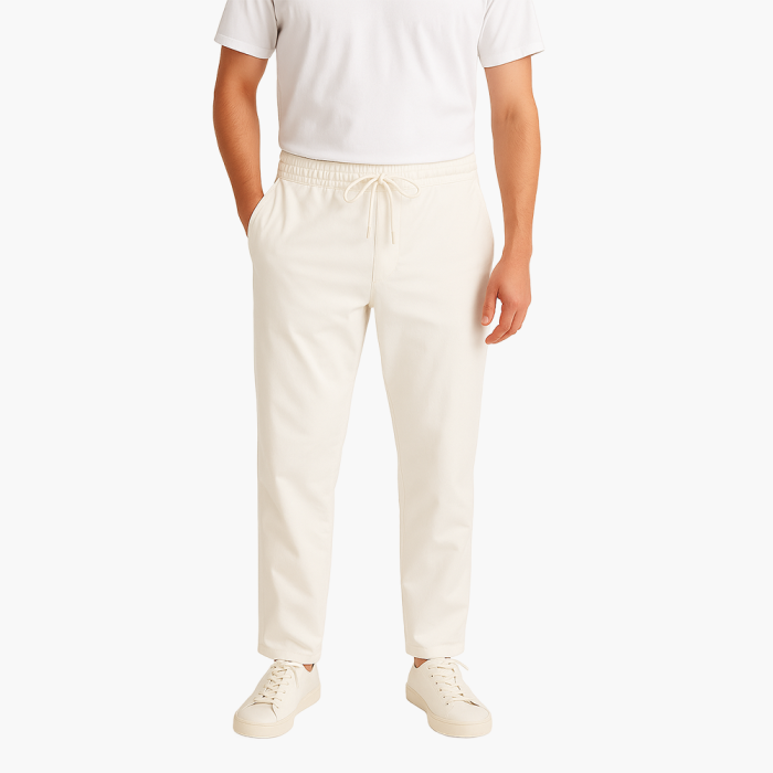 OFF-WHITE STRAIGHT FIT COTTON TROUSER