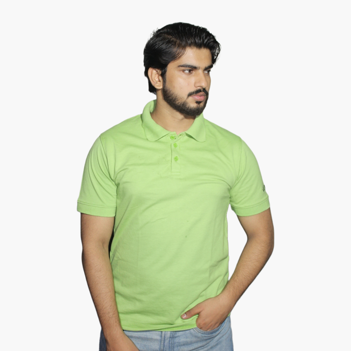 VIBRANT GREEN BASIC POLO SHIRT