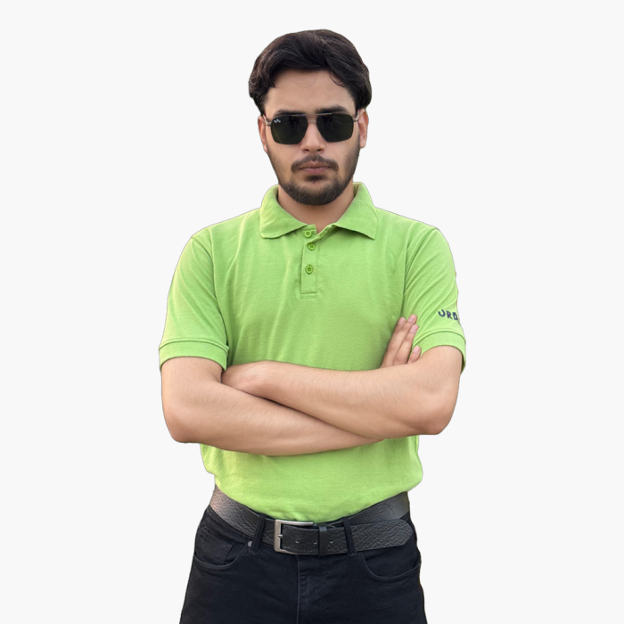 VIBRANT GREEN BASIC POLO SHIRT
