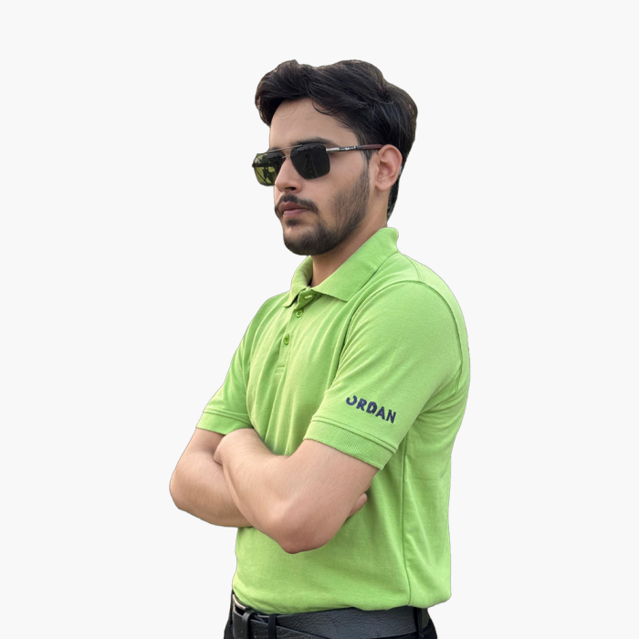 VIBRANT GREEN BASIC POLO SHIRT
