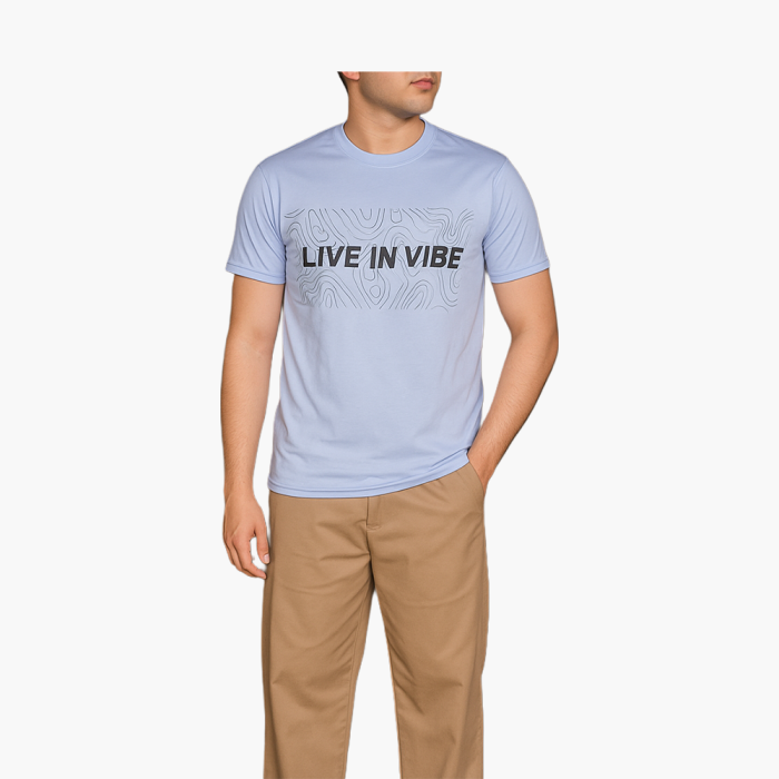 LIVE IN VIBE REGULAR FIT GRAPHIC T-SHIRT