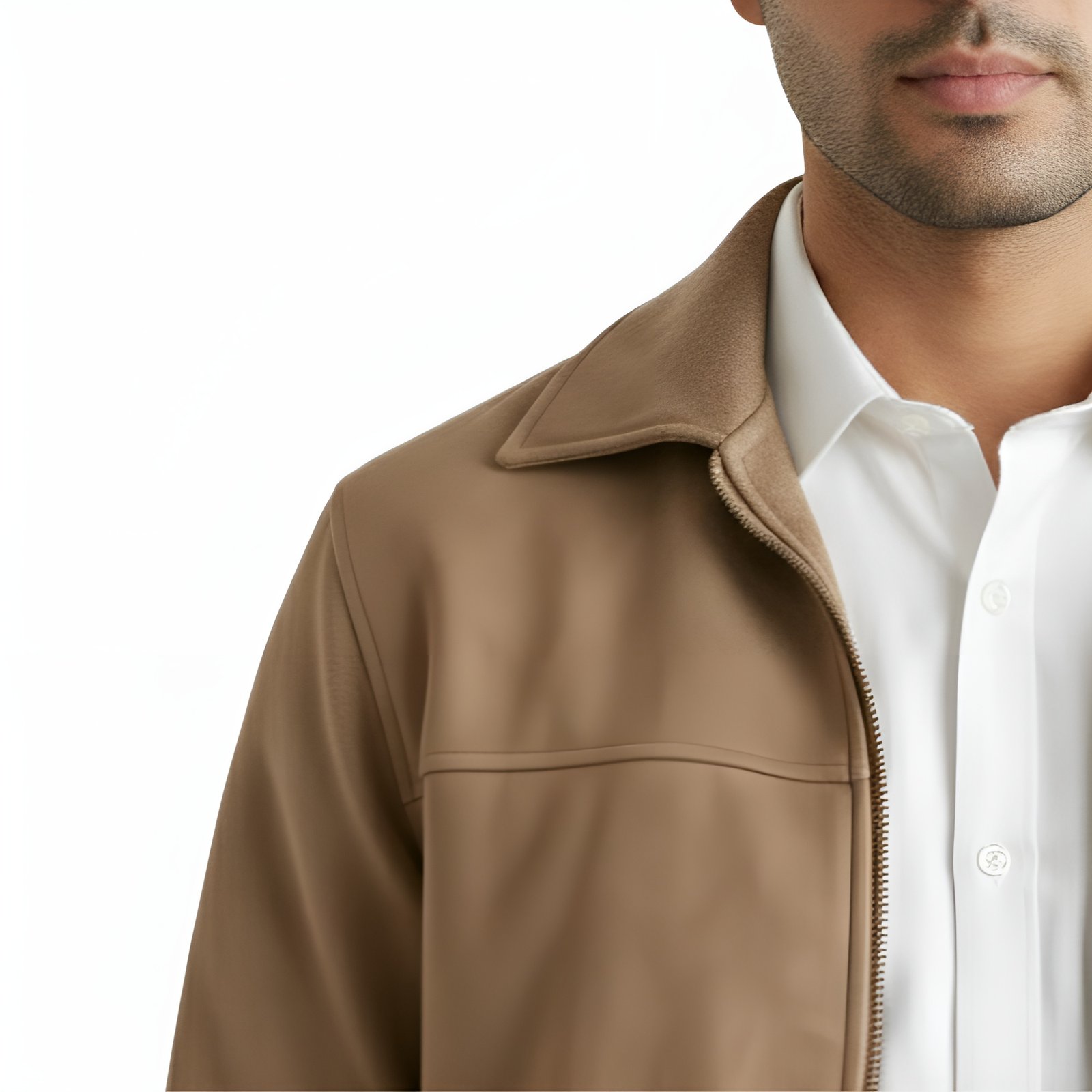 light brown suede jacket