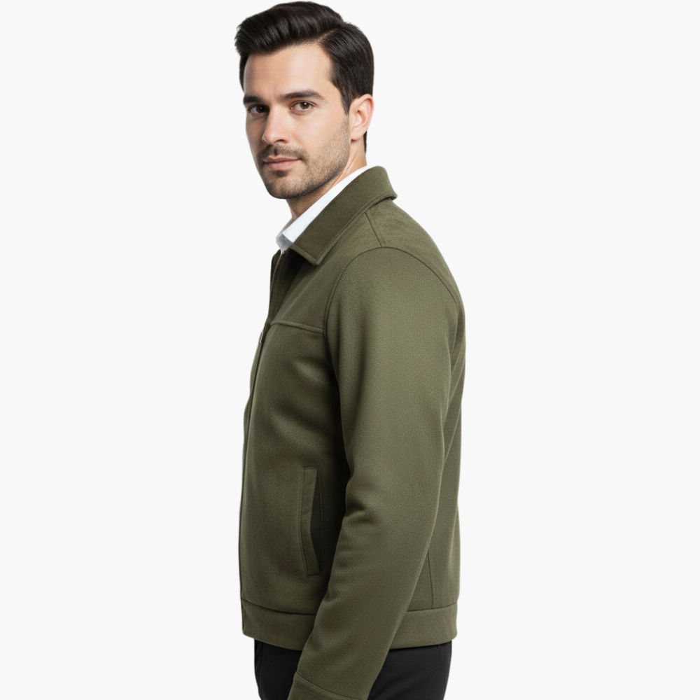 olive green suede jacket