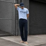 Light Blue "Live in Vibe"  Graphic T-Shirt - Image 3