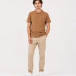 Brown Waffle Knit Polo