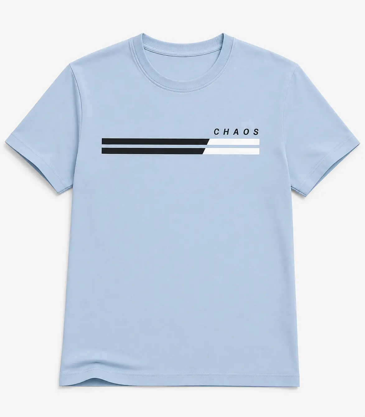 ORD-MNS-TEE-004-1 Light Blue "Chaos" Graphic T-Shirt - Image 1