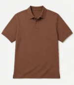 Coffee brown polo shirt Pakistan with Ordan sleeve embroidery
