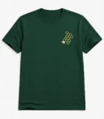 Dark green t-shirt for men shown unfolded