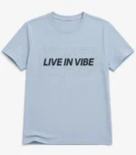 Unfolded Light Blue Live in Vibe Graphic T-Shirt for Men