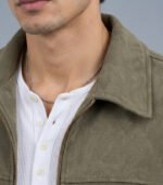 OLIVE SUEDE JACKET - Image 2